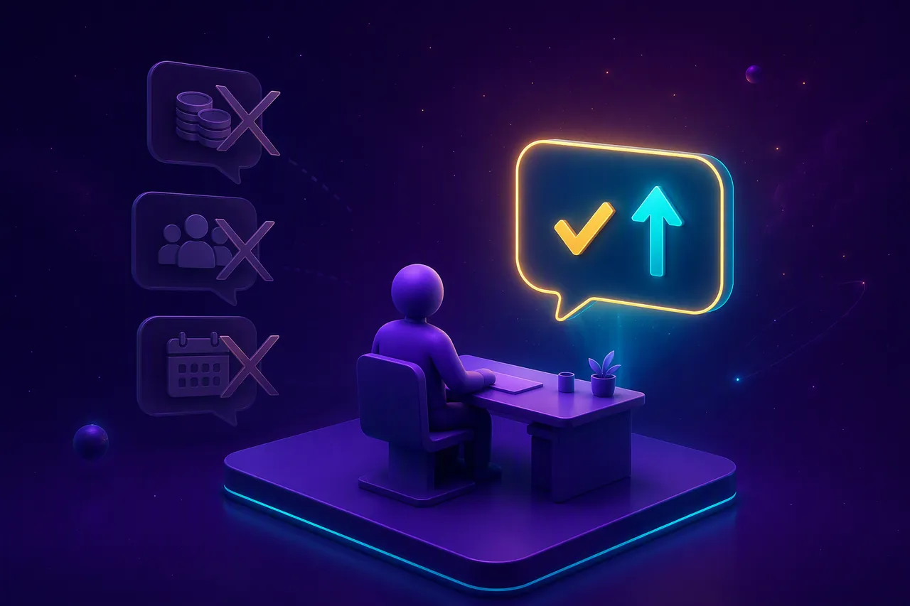 One clear ask. Budget, headcount, and roadmap in one breath is noise. Persuasion is the one pilot they can say yes to today.
