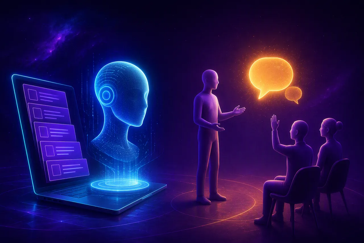 Scripts are cheap, the room is live. AI can polish every slide by lunch. It cannot answer the question nobody put in the script.
