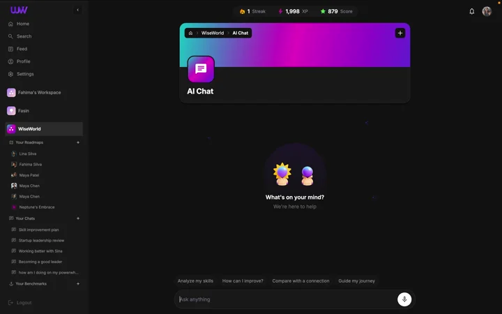 Agentic Chat - Real conversations with Wise & World